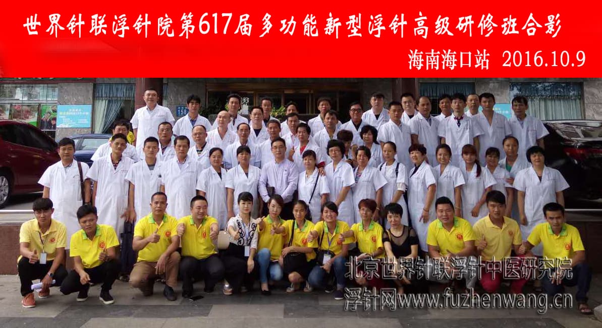 【多功能皮下套管针疗法】世界针联浮针中医研究院第617届新型浮针疗法研修班在海南海口成功举办并圆满结束（2016年10月8日-10月9日）海口