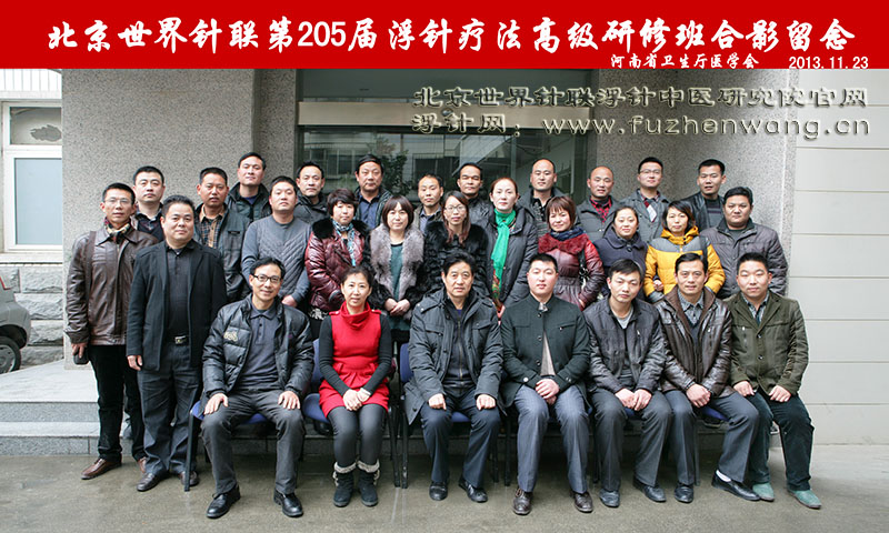 全国浮针疗法第205届培训班在河南省卫生厅医学会成功举办并圆满结束 郑州   （2013年11月23-25日）