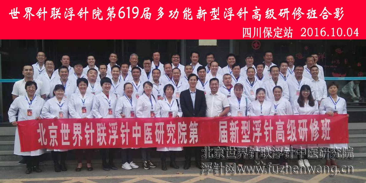 【多功能皮下套管针疗法】世界针联浮针中医研究院第619届新型浮针疗法研修班在四川保定成功举办并圆满结束（2016年10月3日-10月4日）保定