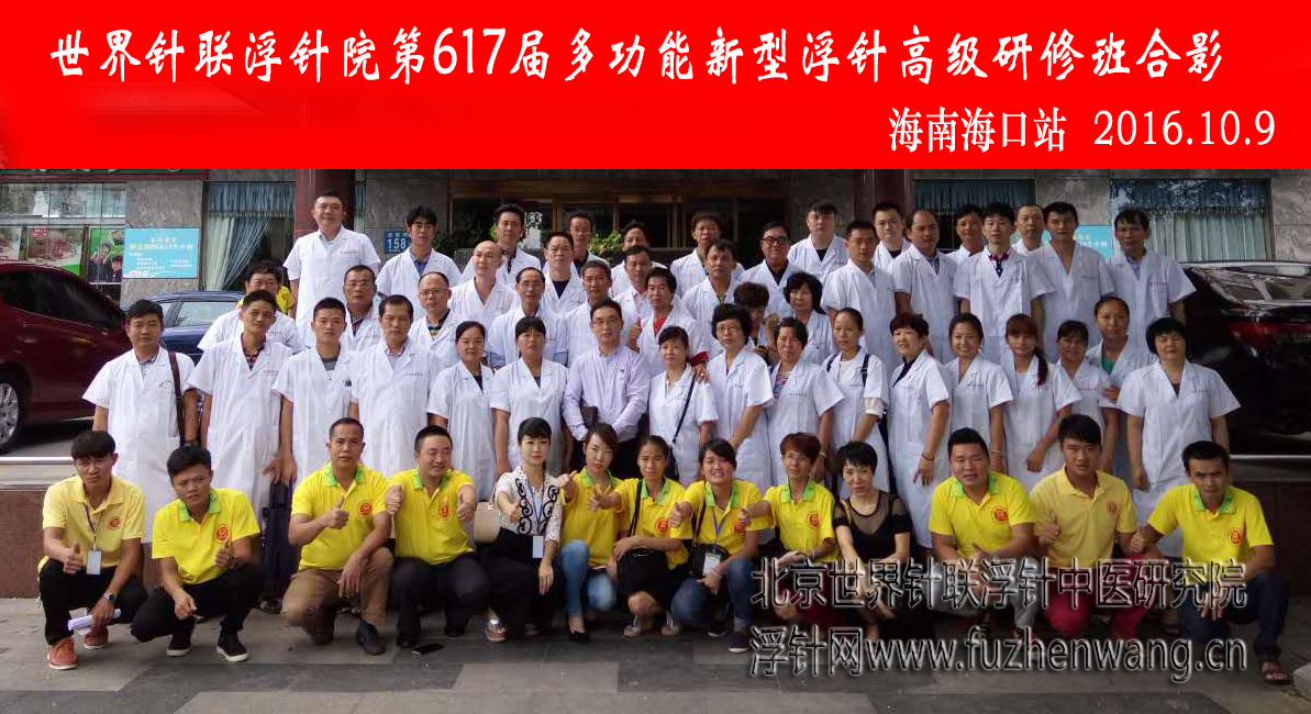 【多功能皮下套管针疗法】世界针联浮针中医研究院第617届新型浮针疗法研修班在海南海口成功举办并圆满结束（2016年10月8日-10月9日）海口